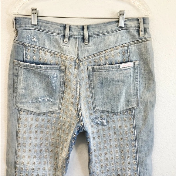 Sass and Bide Diamond Embroidered Jeans Size 27 High Waisted - Picture 7 of 9